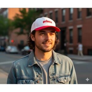 Prince Pickleball Hat Cap Red White Tennis Sportswear Adjustable Strapback‎ New